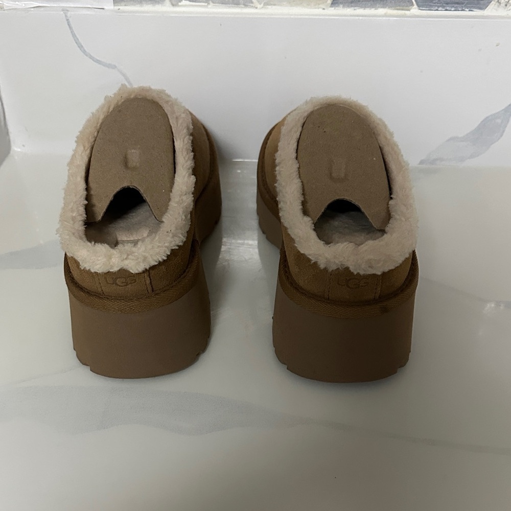 UGG Tan Shearling Lined Slippers - Picture 7 of 9